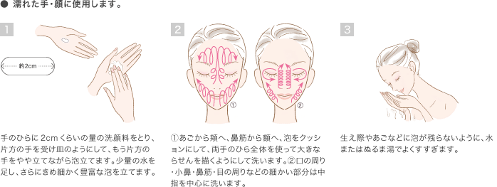 ウォッシング クリーム：使用方法